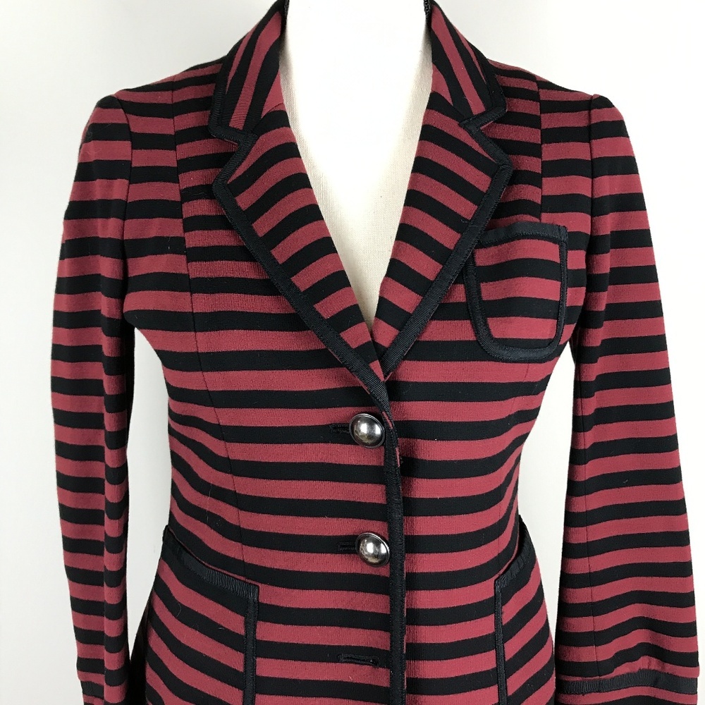 Banana Republic Blazer Red/Blk Sz 4